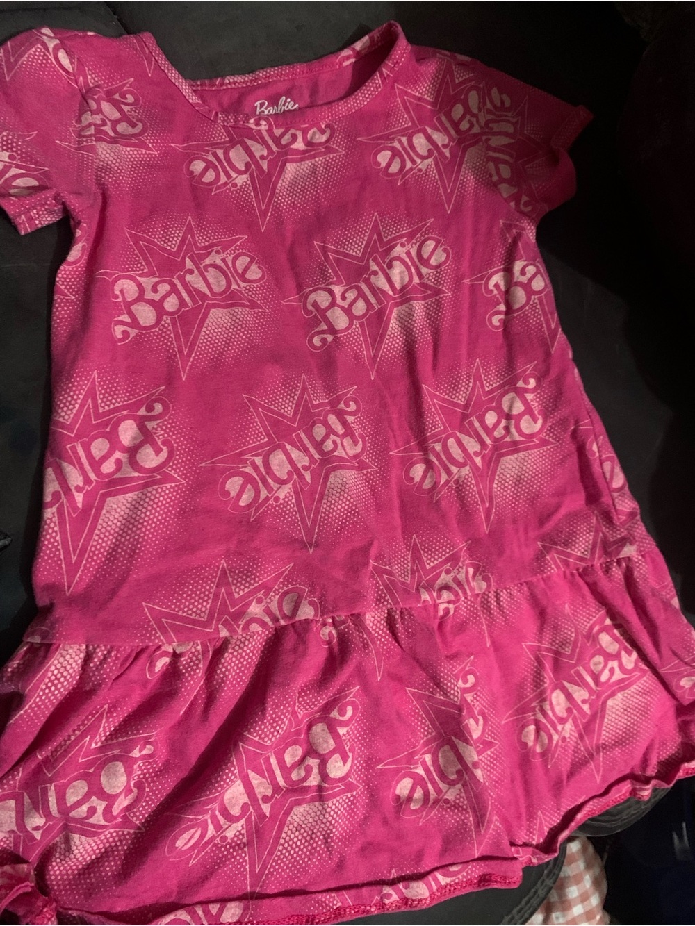Vintage Barbie Bright Pink Logo dress